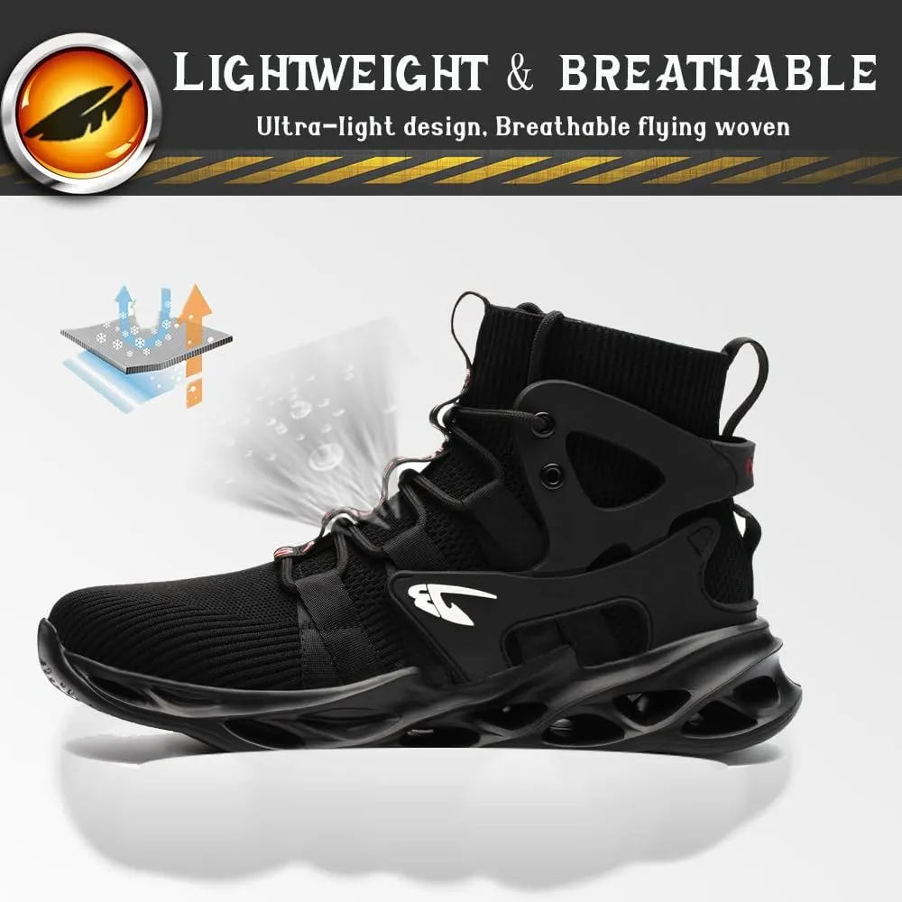 Steel Toe Shoes for Men Women Comfortable Fashion Safety Boots Lightweight Industrial & Construction Work Shoes