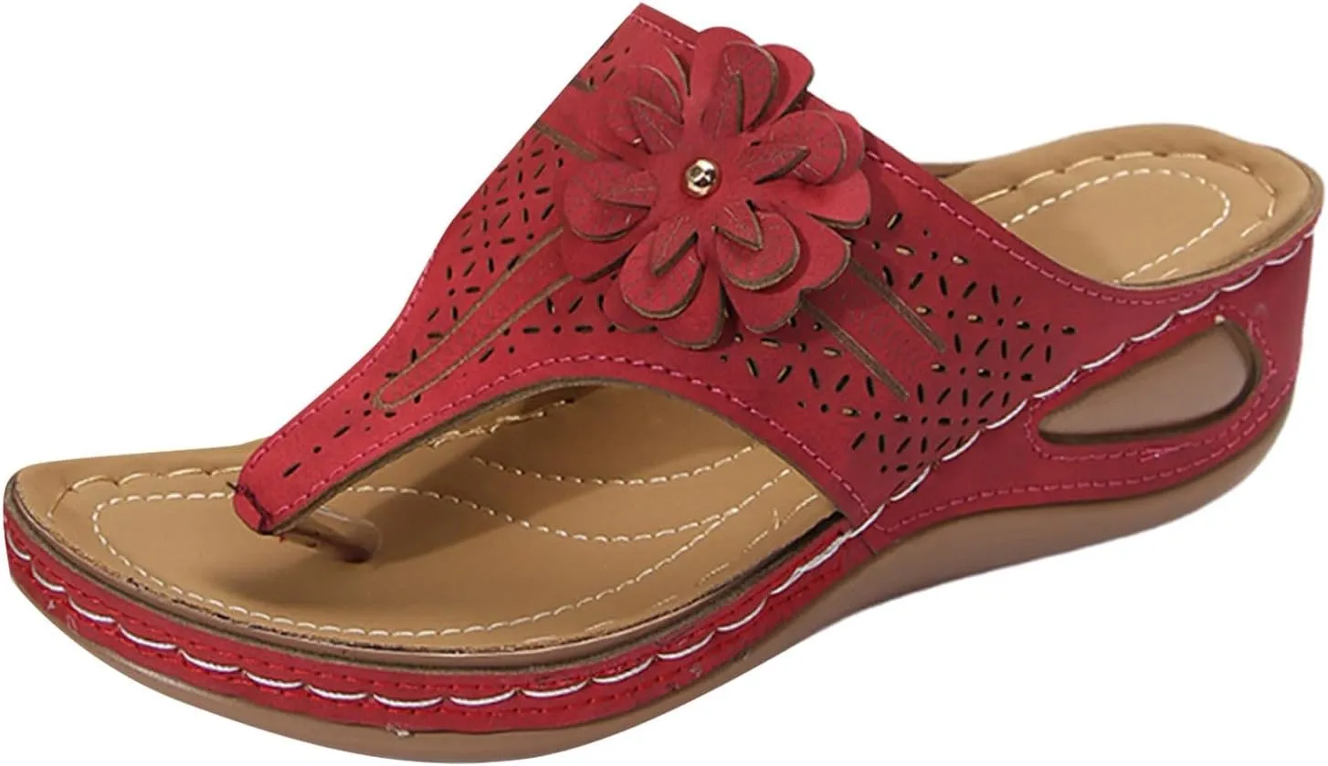 Summer Sandals for Women 2025 Trendy Beach Casual Wide Shoes Orthopedic Sandals for Women with Arch Support Summer Dress Comfortable Sandal Qucik-Dry Beach Shoes Thick Sole Flip Flops Outdoor Slipper