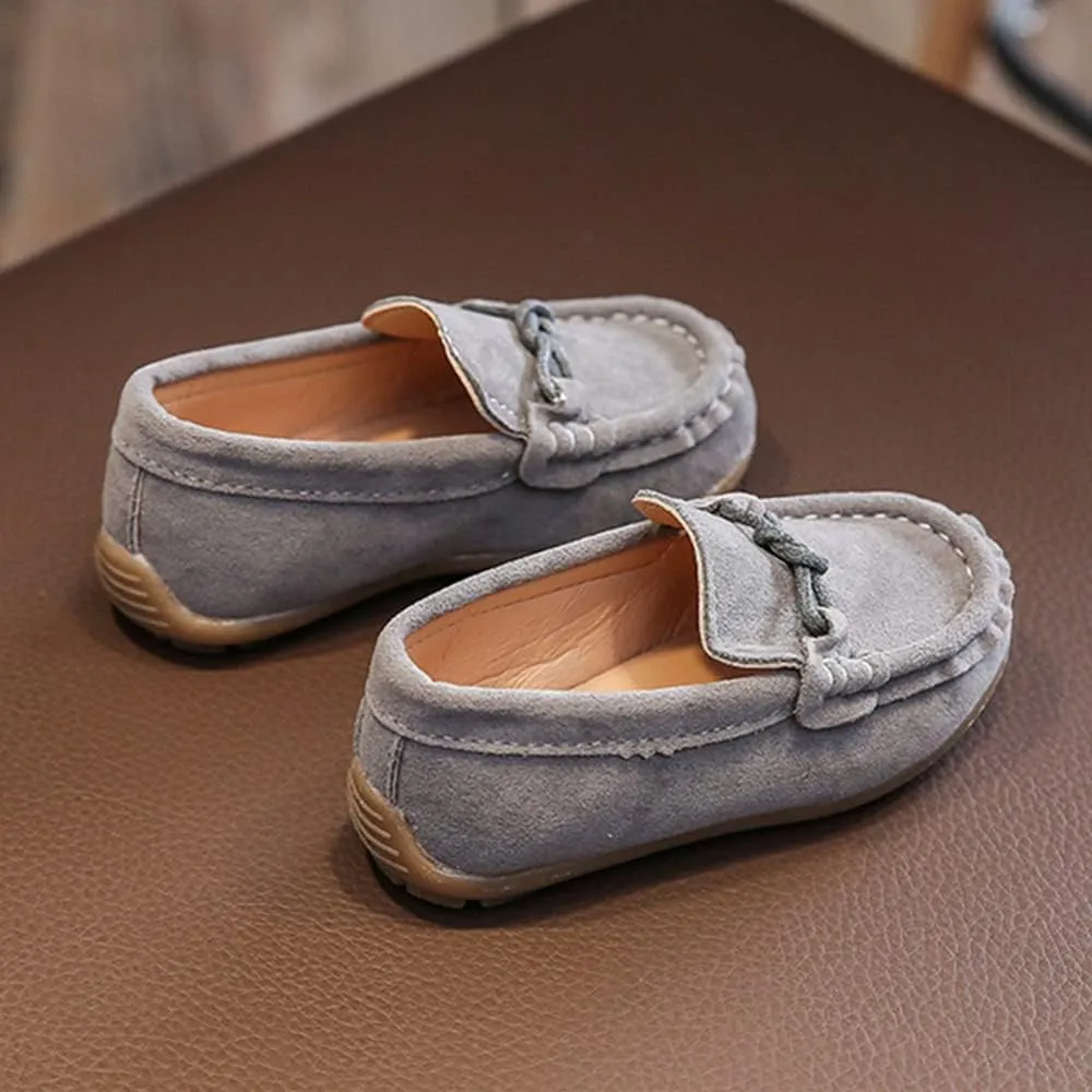 Toddler Boys Girls Loafers Shoes Casual Suede Leather Slip On Dress Wedding Shoes for Kids