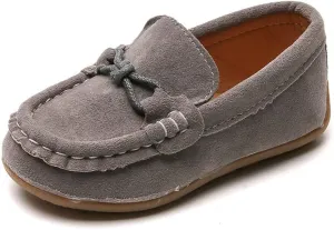 Toddler Boys Girls Loafers Shoes Casual Suede Leather Slip On Dress Wedding Shoes for Kids