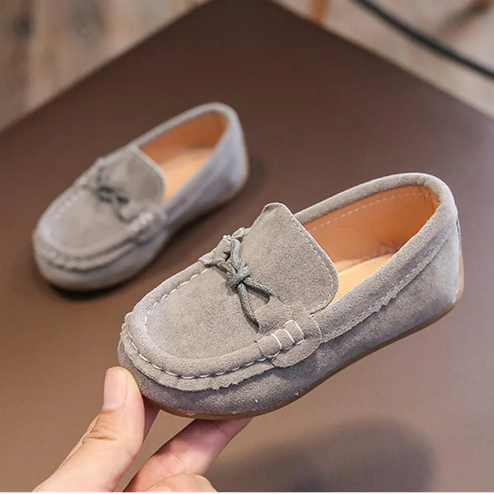 Toddler Boys Girls Loafers Shoes Casual Suede Leather Slip On Dress Wedding Shoes for Kids