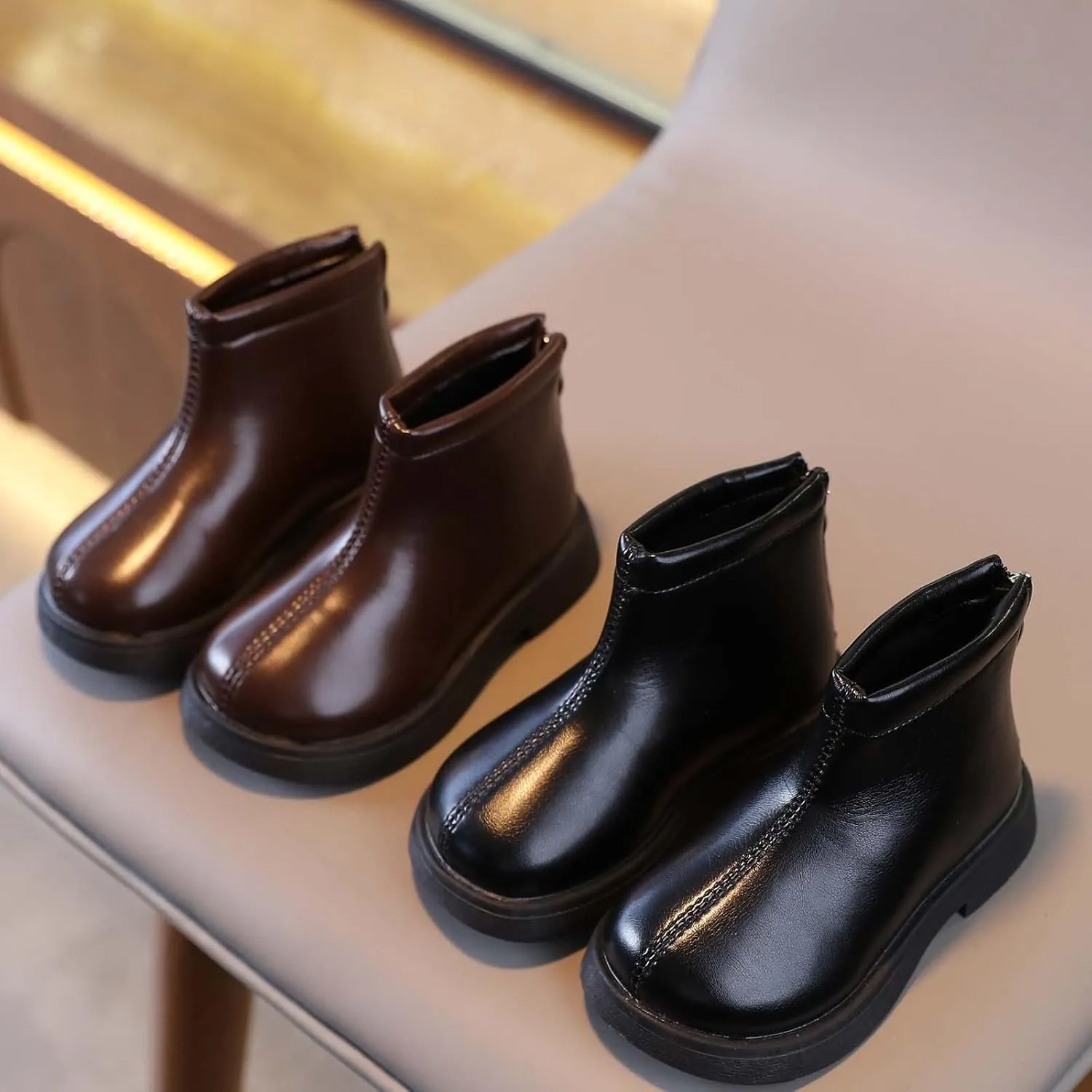 Toddler Girls Boots Little Kid Shoes Short Boots Short Windproof Girls School Leather Shoes 6 Year Girl Boots