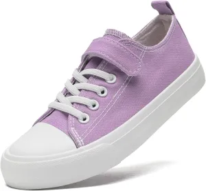 Toddler Shoes for Boys Girls, Kids Canvas Sneakers Classic Adjustable Strap Lace Up Comfortable Lightweight Running Walking Casual Shoes