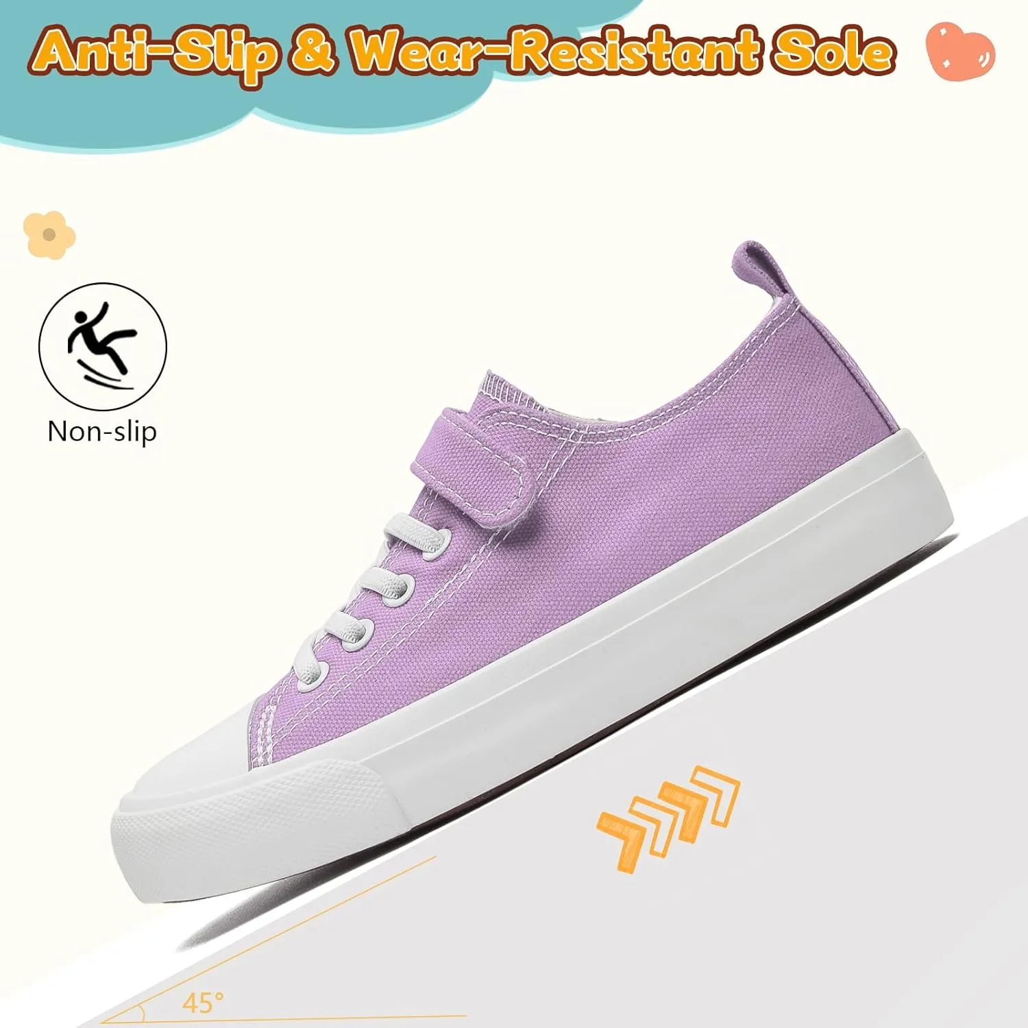 Toddler Shoes for Boys Girls, Kids Canvas Sneakers Classic Adjustable Strap Lace Up Comfortable Lightweight Running Walking Casual Shoes
