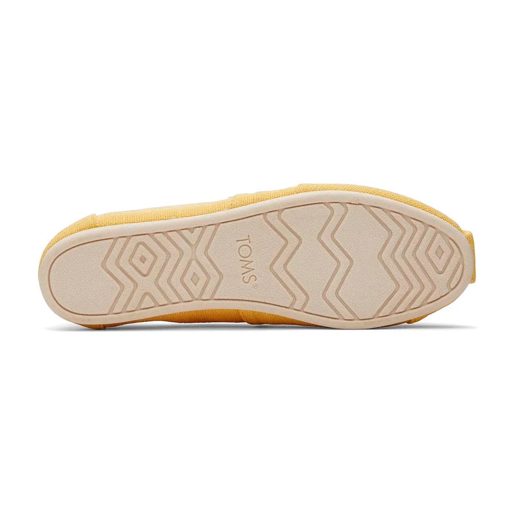 TOMS Women Alpargata Pineapple Yellow Heritage Canvas Shoes
