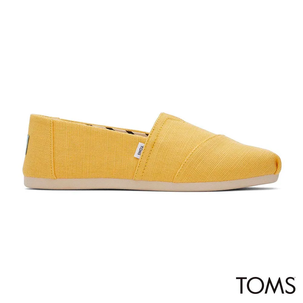 TOMS Women Alpargata Pineapple Yellow Heritage Canvas Shoes