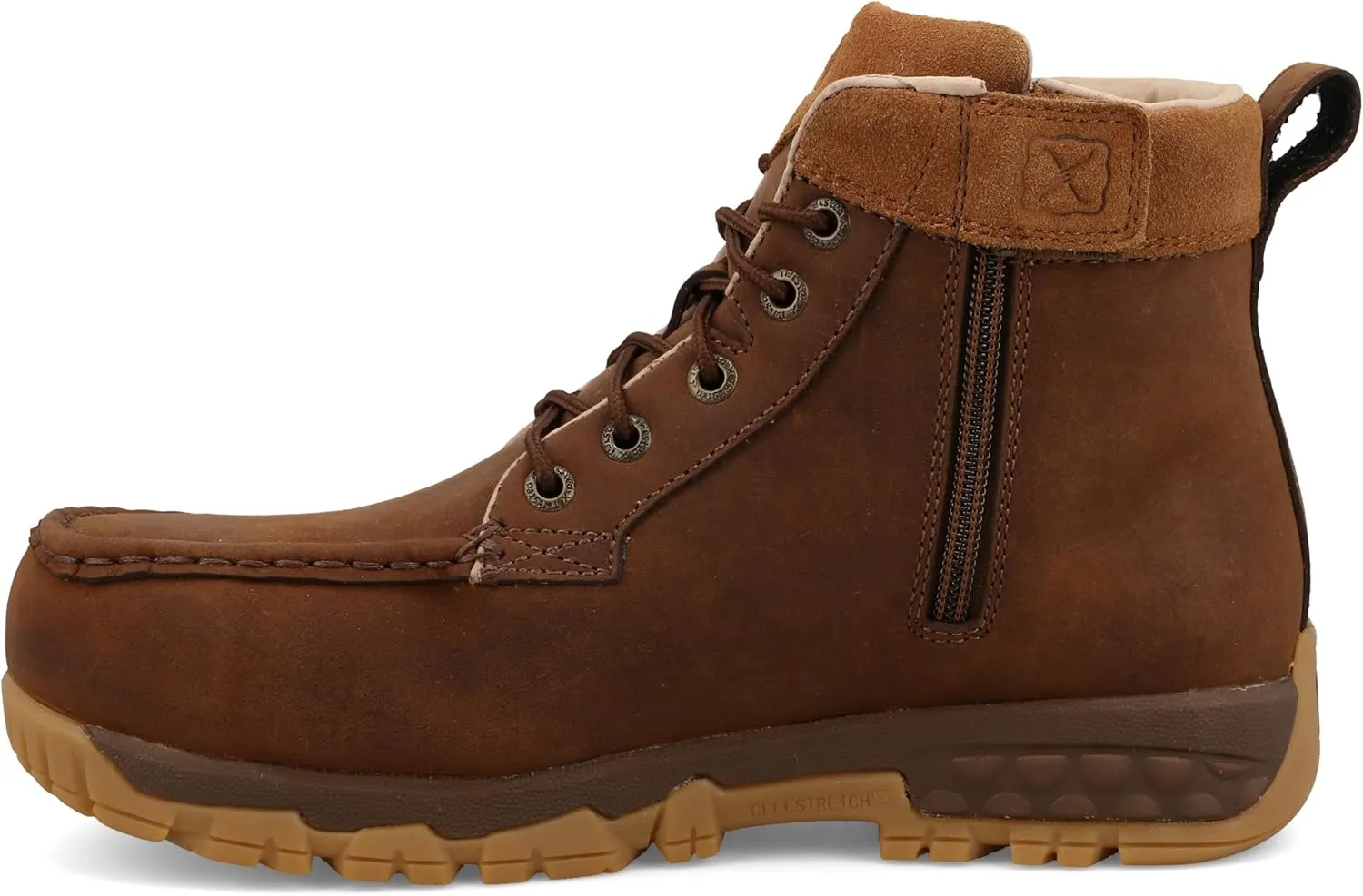 Twisted X Work Boots for Women, Alloy Safety Steel Toe Shoes for Women with EVA Midsole, CellStretch Technology, Slip-Resistant Women's Work Shoe