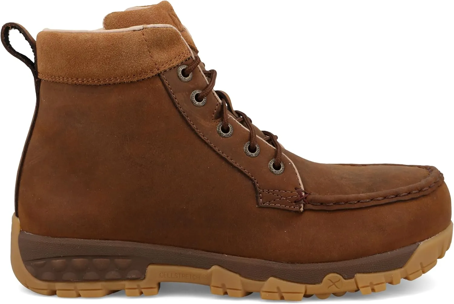 Twisted X Work Boots for Women, Alloy Safety Steel Toe Shoes for Women with EVA Midsole, CellStretch Technology, Slip-Resistant Women's Work Shoe
