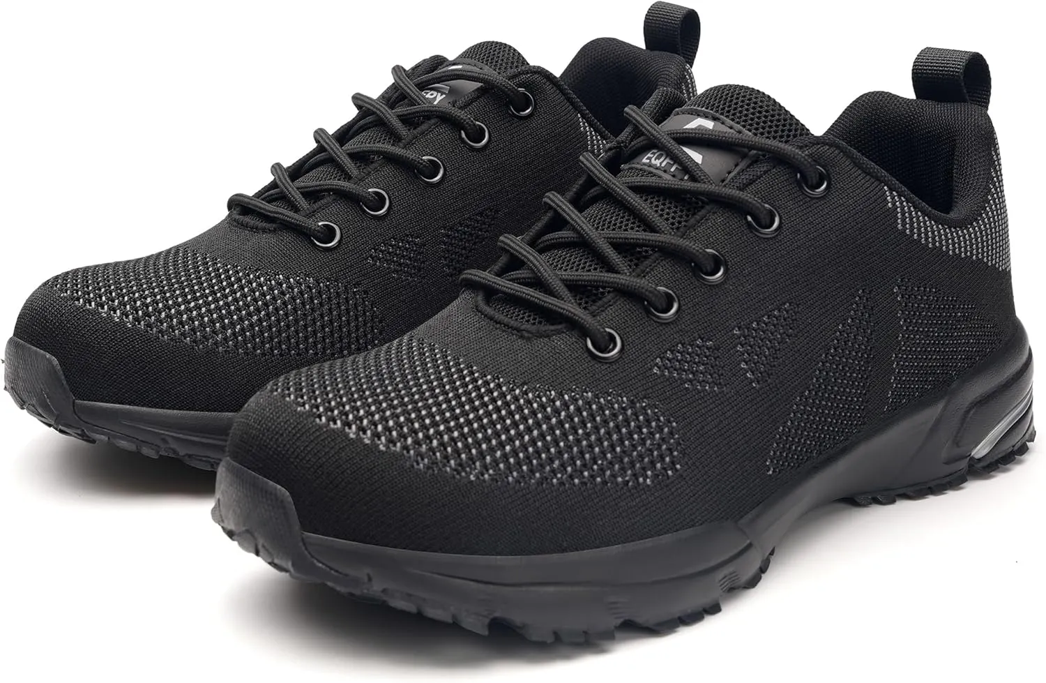 Unisex Adults Work Shoes - Black - All Seasons - Industrial & Construction - Lace-Up - Mesh - Moderate Cushioning - Hiking - Adults (Men & Women) Outdoor Enthusiasts & Athletes