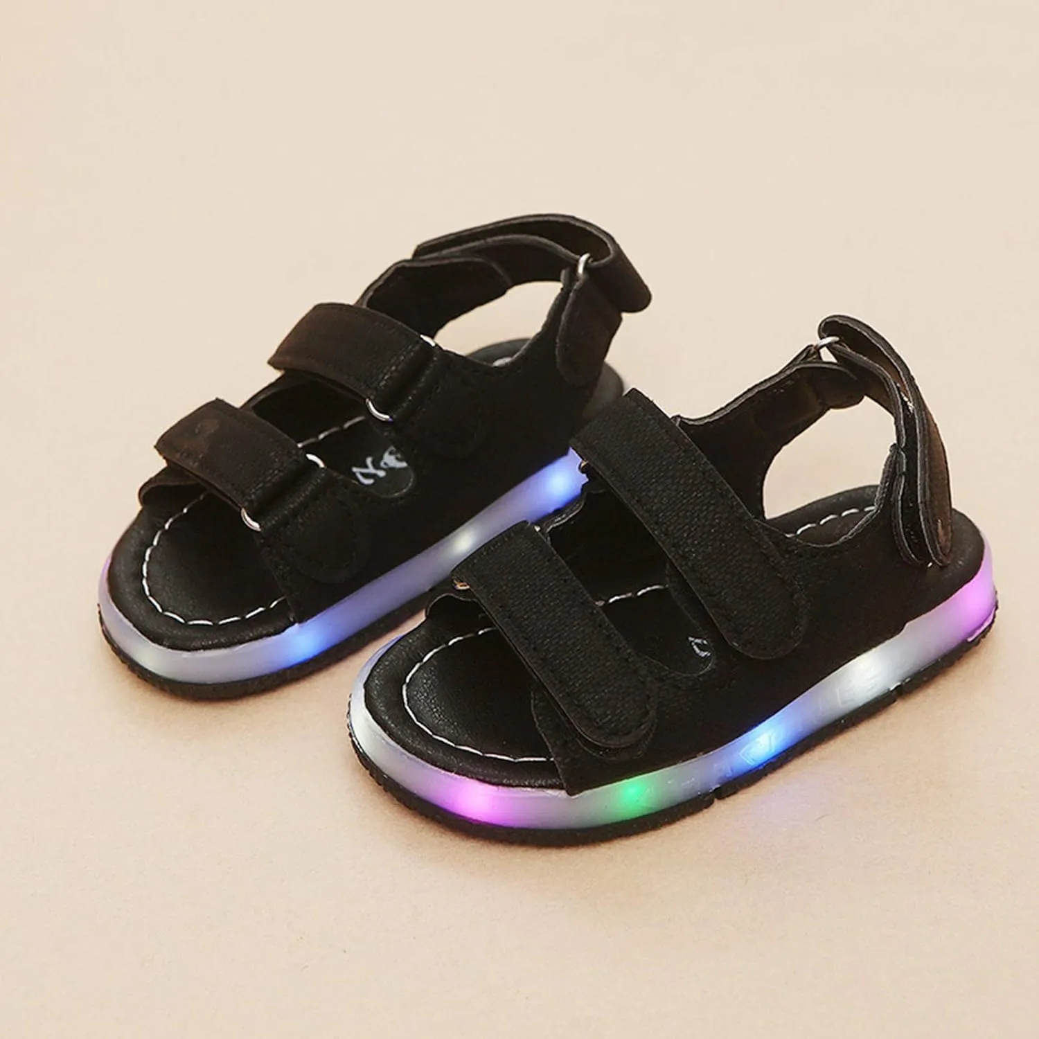 Unisex Kids Summer Sandals Baby Comfort Anti-Slip Open Toe Adjustable Walking Beach Shower Shoes for Boys Girls