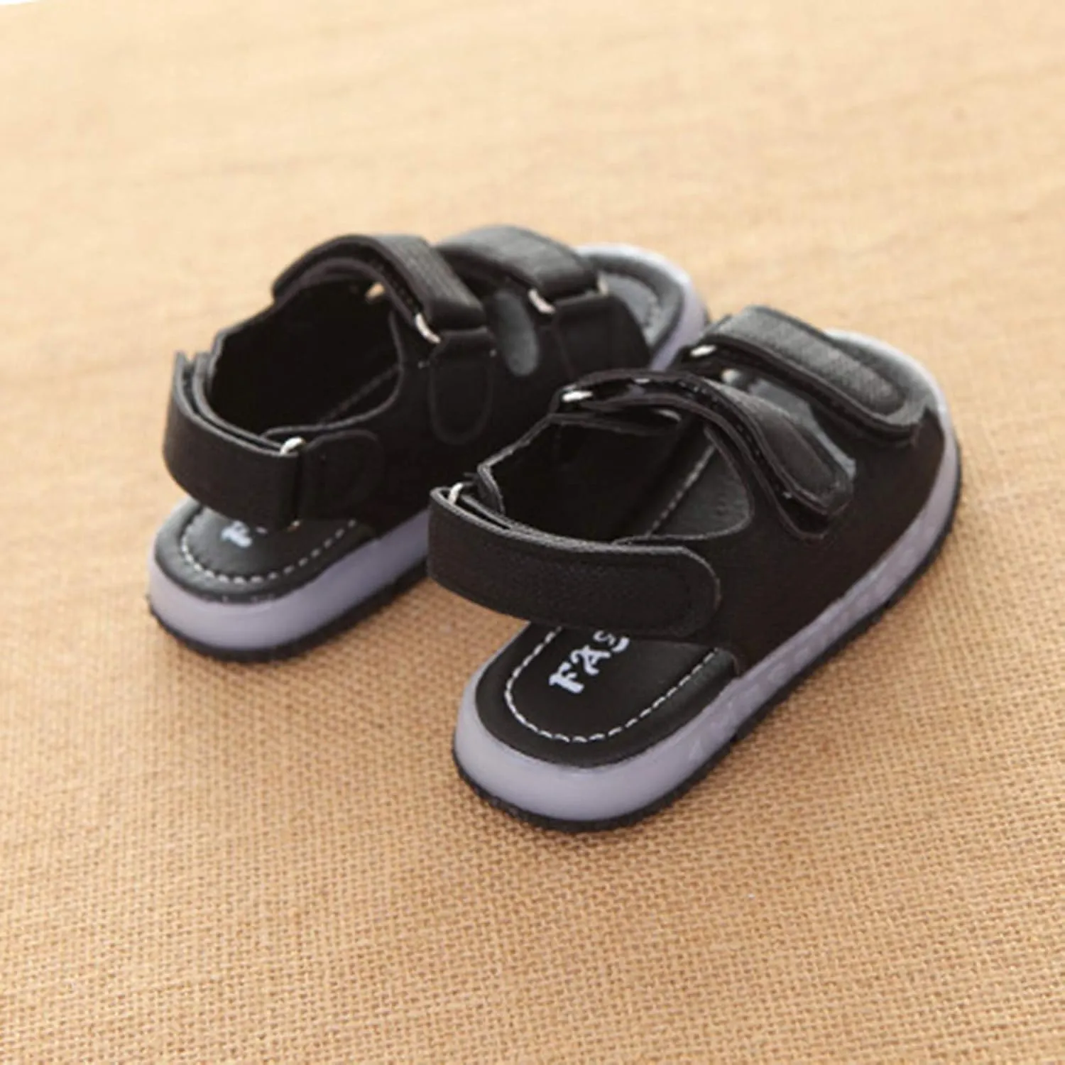 Unisex Kids Summer Sandals Baby Comfort Anti-Slip Open Toe Adjustable Walking Beach Shower Shoes for Boys Girls