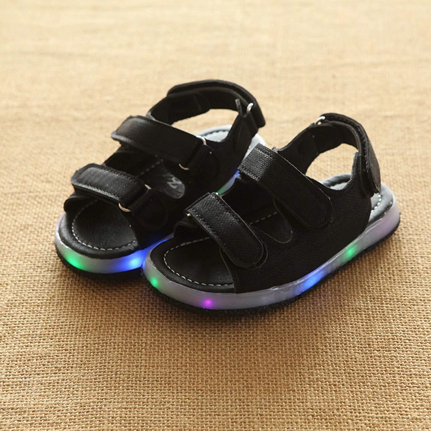 Unisex Kids Summer Sandals Baby Comfort Anti-Slip Open Toe Adjustable Walking Beach Shower Shoes for Boys Girls