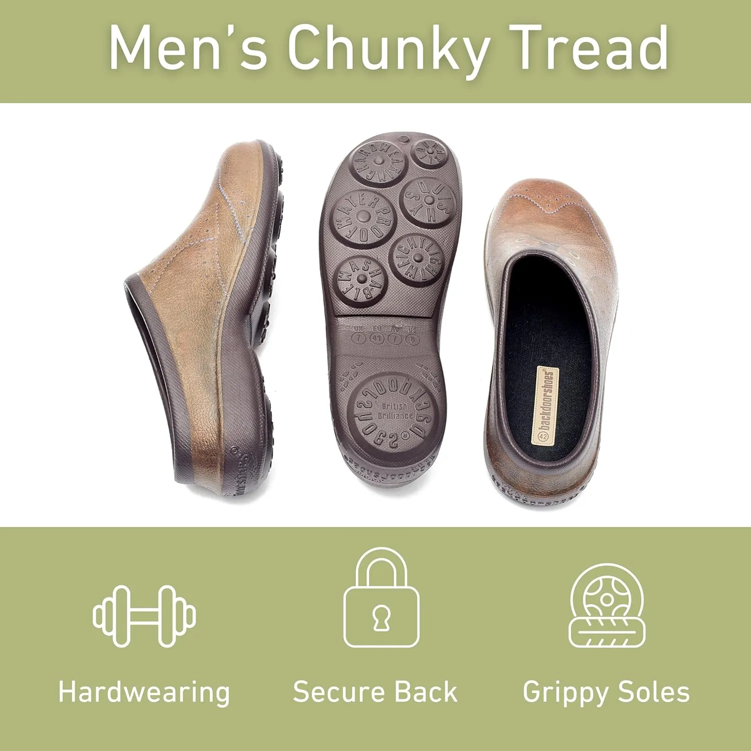 Waterproof Premium Garden Clog Shoes for Men with Arch Support
