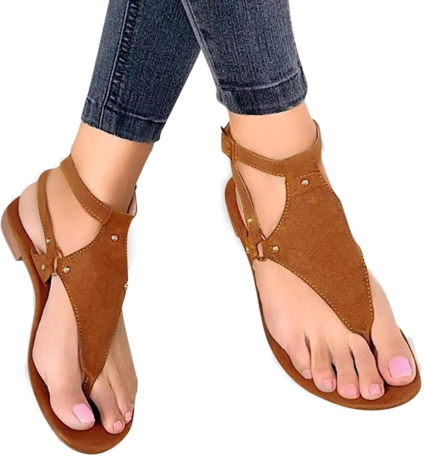 Wedge Sandals for Women Dressy Orthopedic Open Toe Walking Shoes Summer Casual Bohemian Buckle Ankle Strap Sandals Lightweight Comfortable Clip Toe Slip On Sandals Cool Thong Flip Flops