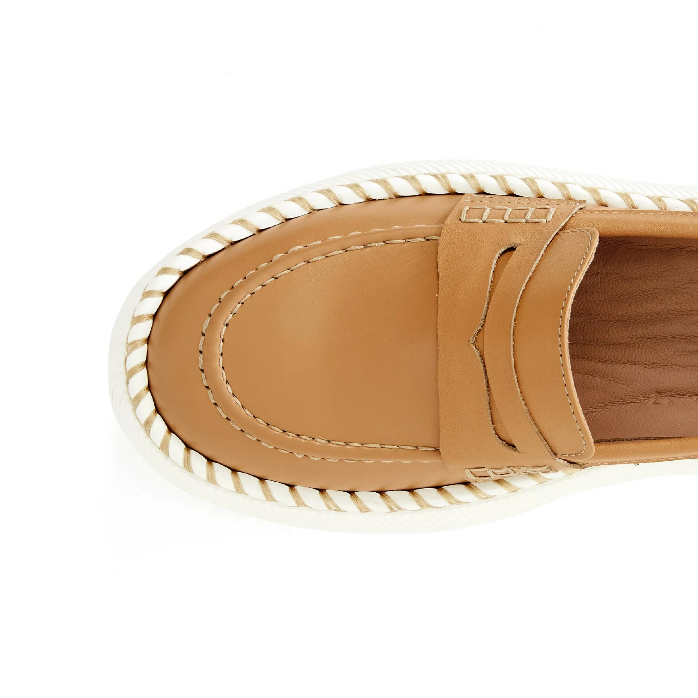 Women's Calf Leather HandmadeLoafer W5004