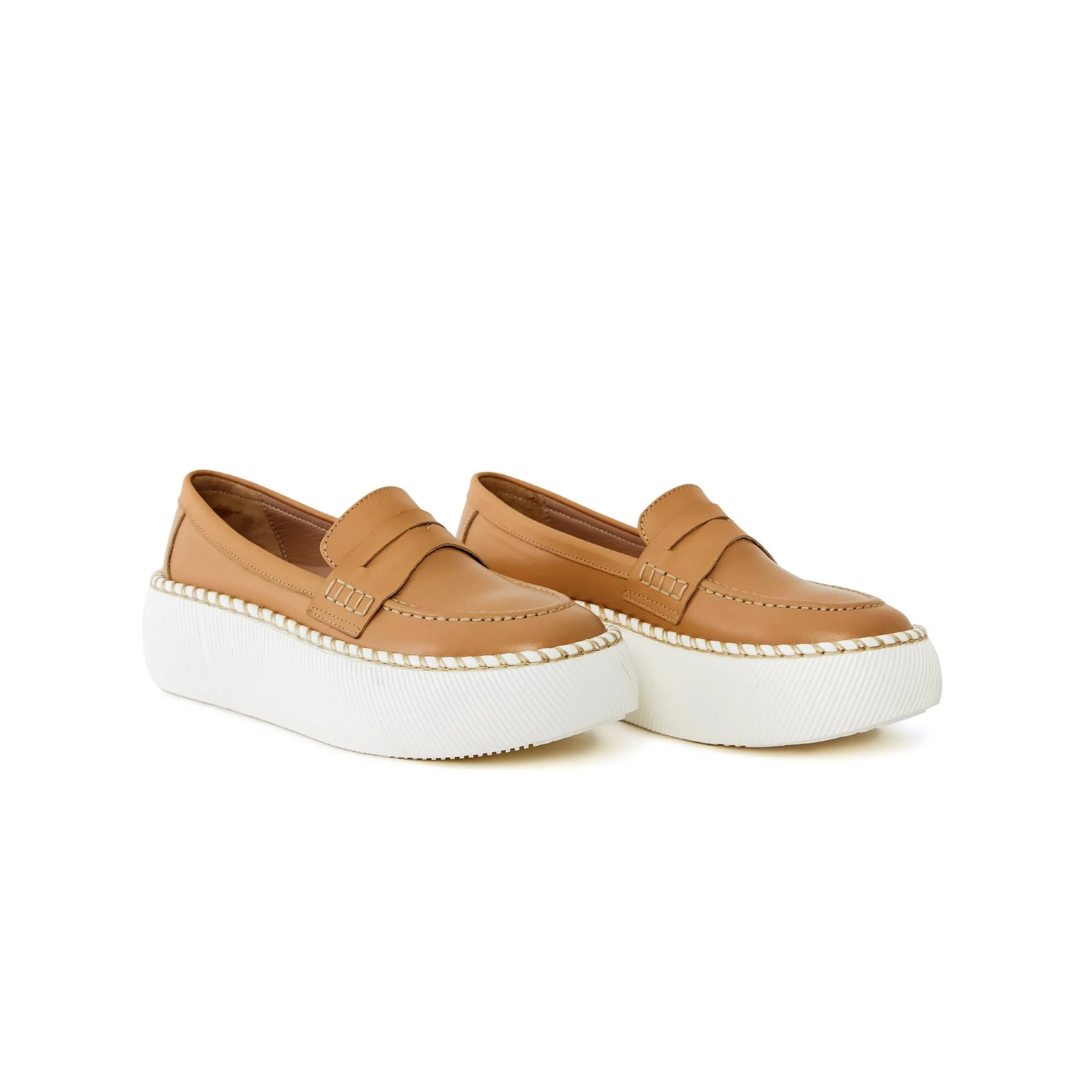 Women's Calf Leather HandmadeLoafer W5004