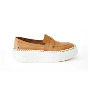 Women's Calf Leather HandmadeLoafer W5004