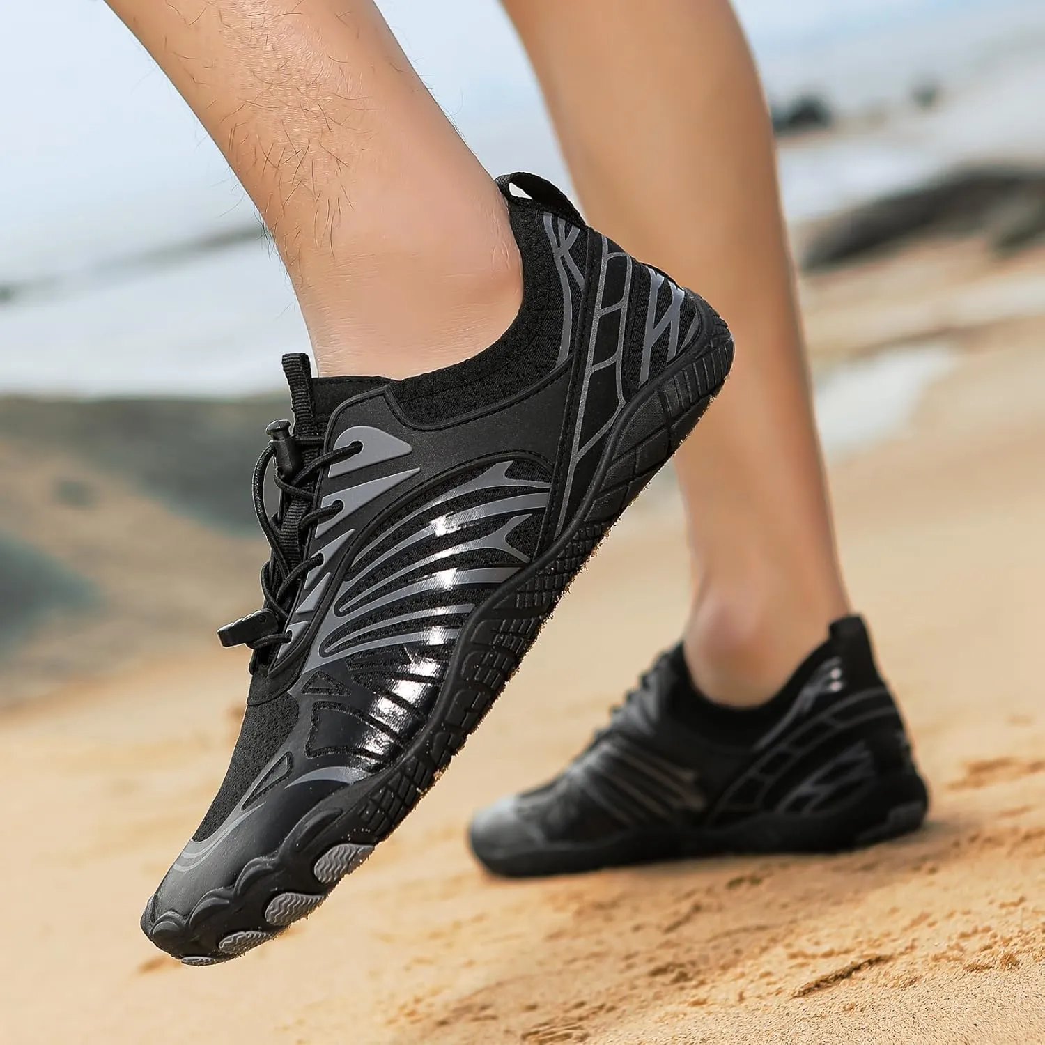 Womens Mens Hike Barefoot Shoes,Summer Gym Running Sports Shoes,Lightweight Wide Toe Box & Non-Slip Hiking Footwear,Outdoor Breathable Quick Dry Diving Surf Barefoot Footwear