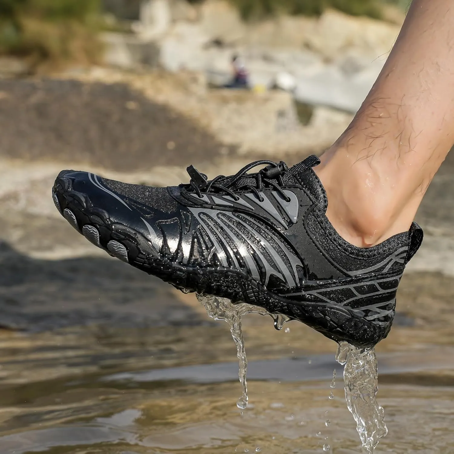 Womens Mens Hike Barefoot Shoes,Summer Gym Running Sports Shoes,Lightweight Wide Toe Box & Non-Slip Hiking Footwear,Outdoor Breathable Quick Dry Diving Surf Barefoot Footwear