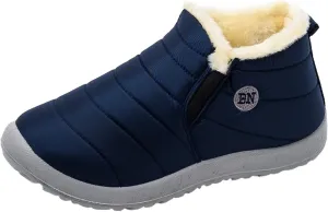 Womens Snow Boots Waterproof Slip On Ankle Boots Lightweight Pull On Winter Booties Fur Lined Warm Shoes for Women