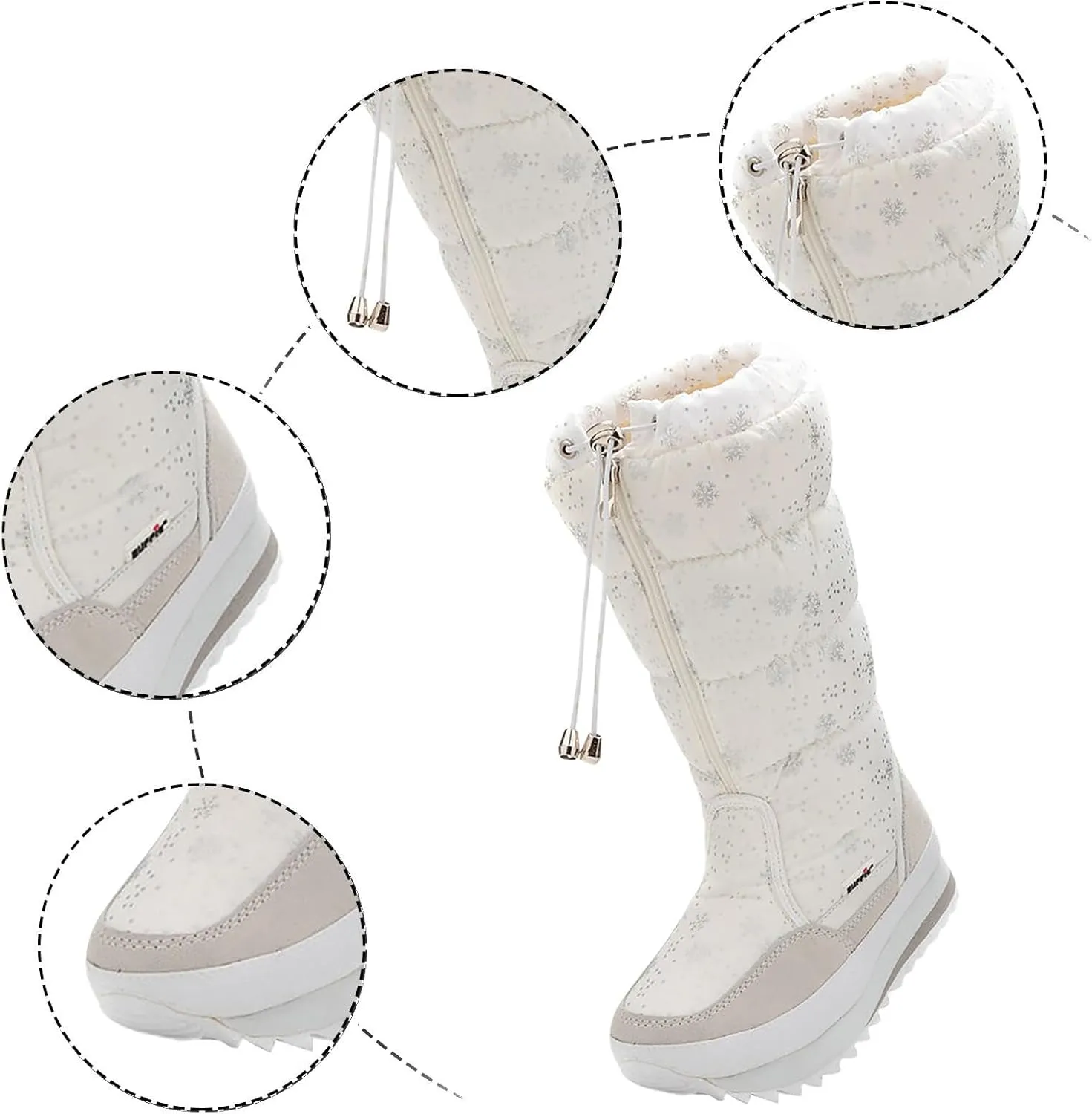 Women's Winter Thermal Boots for Women Waterproof Snow Winter Warm Hiking Work Comfy Boots Sneakers Walking Shoes Combat
