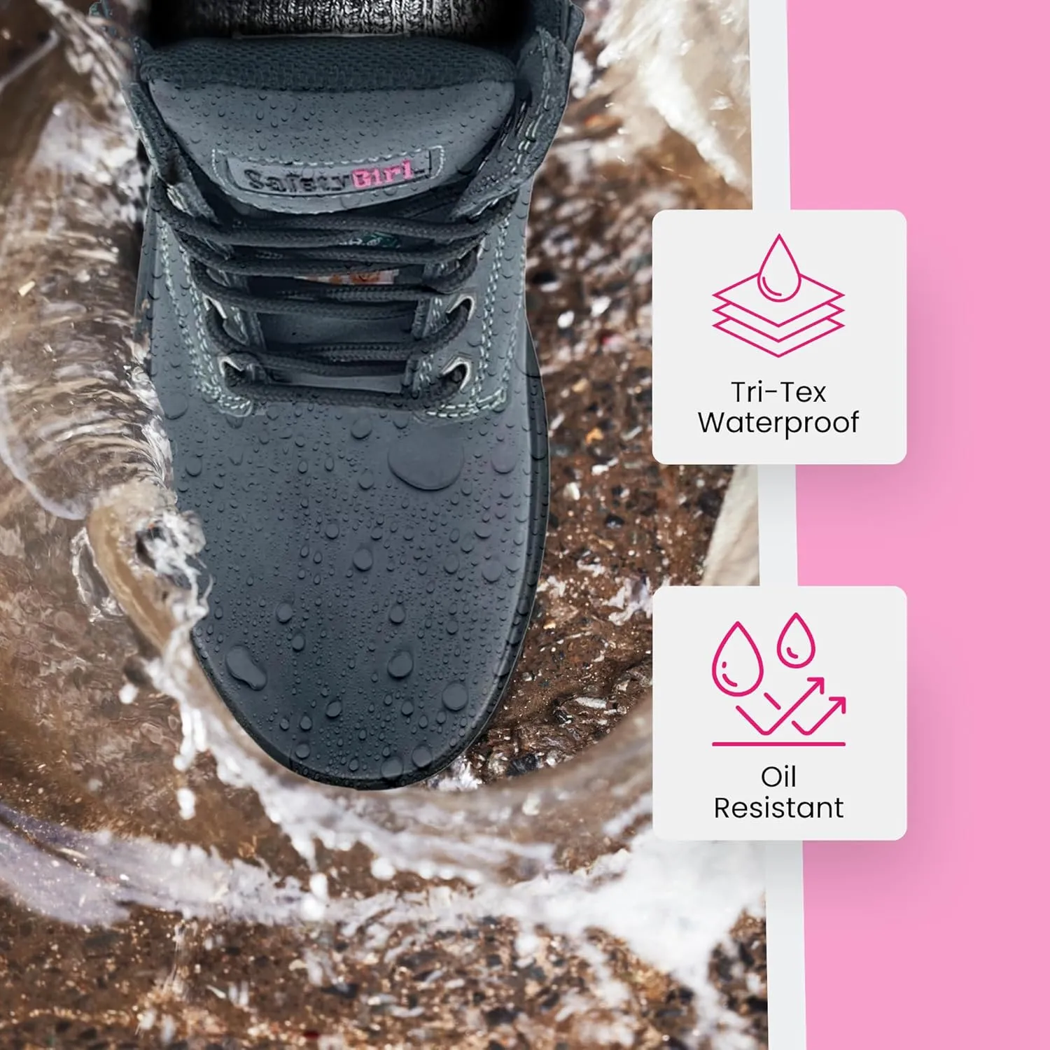 Women's Work Boot Somerset | 6" Waterproof Work Boots for Women Steel Toe Boots | PR Electrical Hazard Safety Shoes - Leather & Synthetic Lined Womens Work Boot Safety Shoes