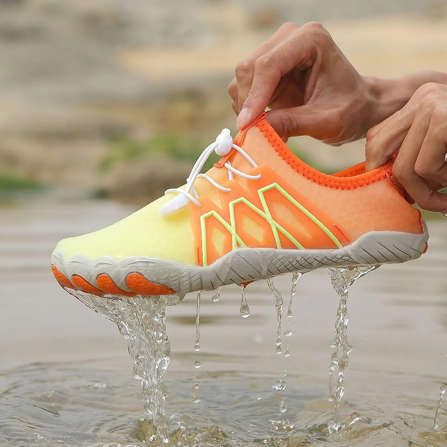 ZWRXW Hike Barefoot Shoes Women Men Wide Toe Box Healthy & Non-Slip Barefoot Shoes Lightweight Breathable Aqua Sports Outdoor Sneakers Wide Waterproof Hike Sneaker